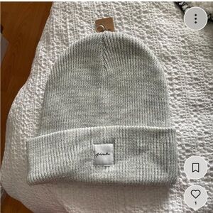 Pink gray beanie